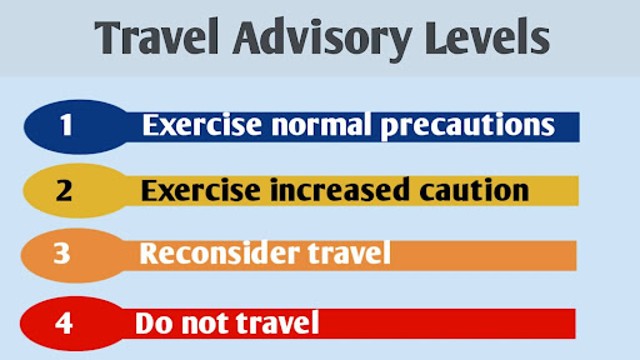 Travel advisory levels