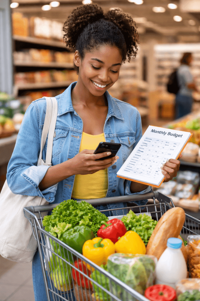International student grocery shopping and managing monthly living expenses abroad