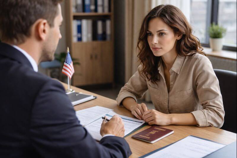 Visa interview process at embassy
