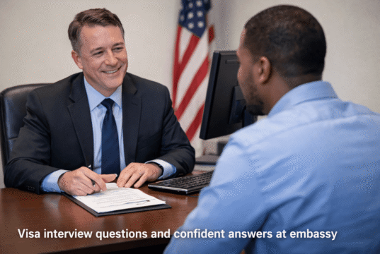 Visa Interview Questions And Answers: How to Prepare and Pass Confidently Visa interview questions and confident answers at embassy