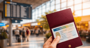 How to Get a Schengen Visa Approved (Complete Step-by-Step Guide) Traveler holding passport with approved Schengen visa at European airport