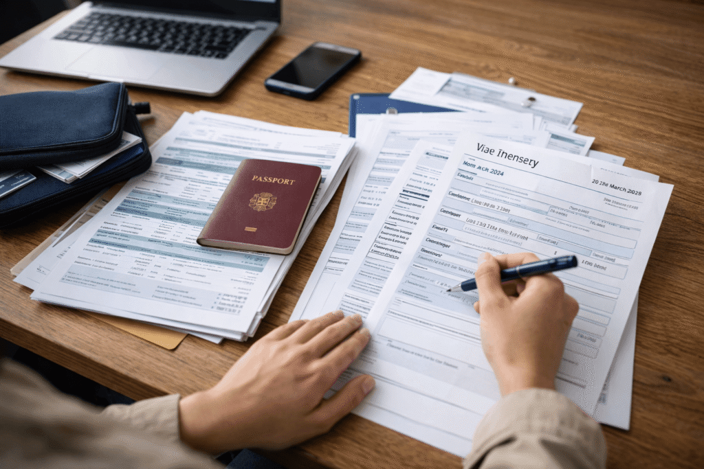 Documents required for visa application
