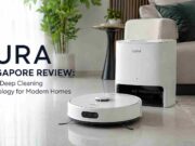 LURA Singapore Review: Smart Deep Cleaning Technology for Modern Homes LURA Singapore review featuring a smart robotic vacuum and deep cleaning station in a modern home