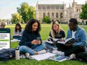 Your Ultimate Guide to the Best Travel Insurance for Students in 2026 International students on a university campus reviewing travel insurance options on a mobile device.
