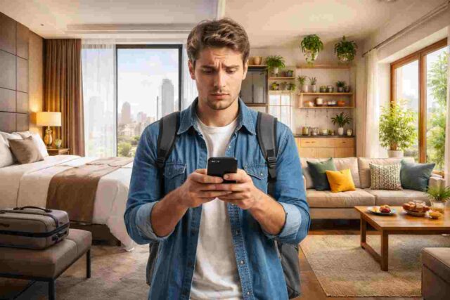 hotel-vs-airbnb-comparison.jpg-compressed Hotel vs Airbnb comparison room and apartment”