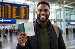 Nigeria Schengen Visa Approval: Tips to Boost Your Success Rate Nigerian traveler celebrating Schengen visa approval success