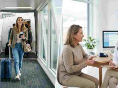 Travel Insurance vs Health Insurance for Travelers A split-screen comparison showing a traveler at an airport and a patient in a medical clinic to illustrate the difference between travel and health insurance.