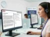 Complete IELTS Guide for Immigration and Study Abroad A candidate takes the official Computer-Delivered IELTS test, viewing the Reading passage on a split-screen in a modern test center.
