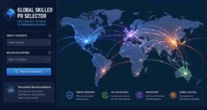 The Ultimate Permanent Residency (Global Relocation) Guide A clean data map infographic tracking international skilled migration pathways and target visa streams across a global layout.