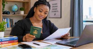 Legitimate Immigration Agencies for Nigerians (2026 Guide) Nigerian applicant reviewing visa documents before applying to relocate to Europe.
